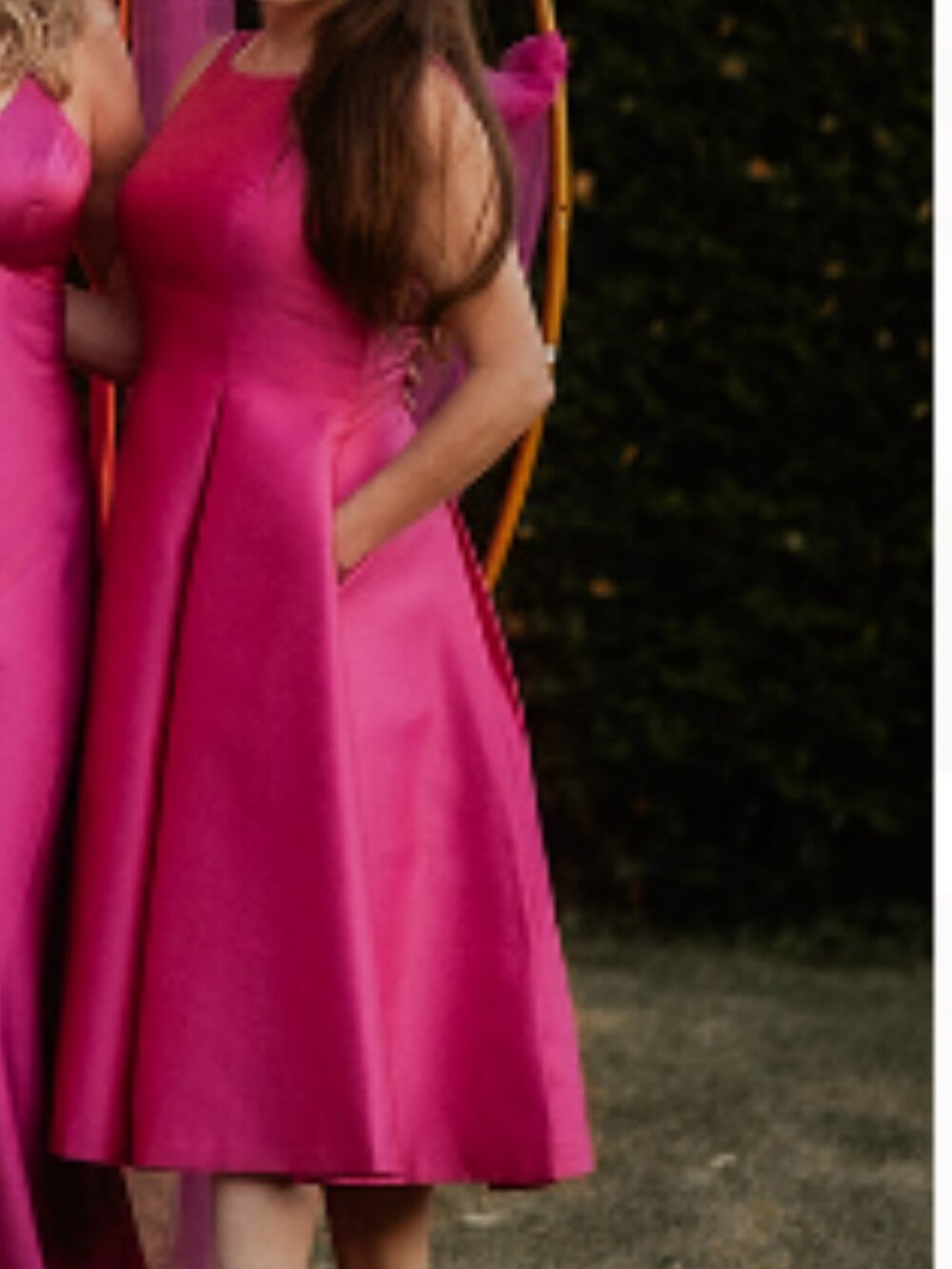 Pink Adrianna Papell Sleeveless Fit And Flare Midi Dress Size 12 - Picture 5 of 5